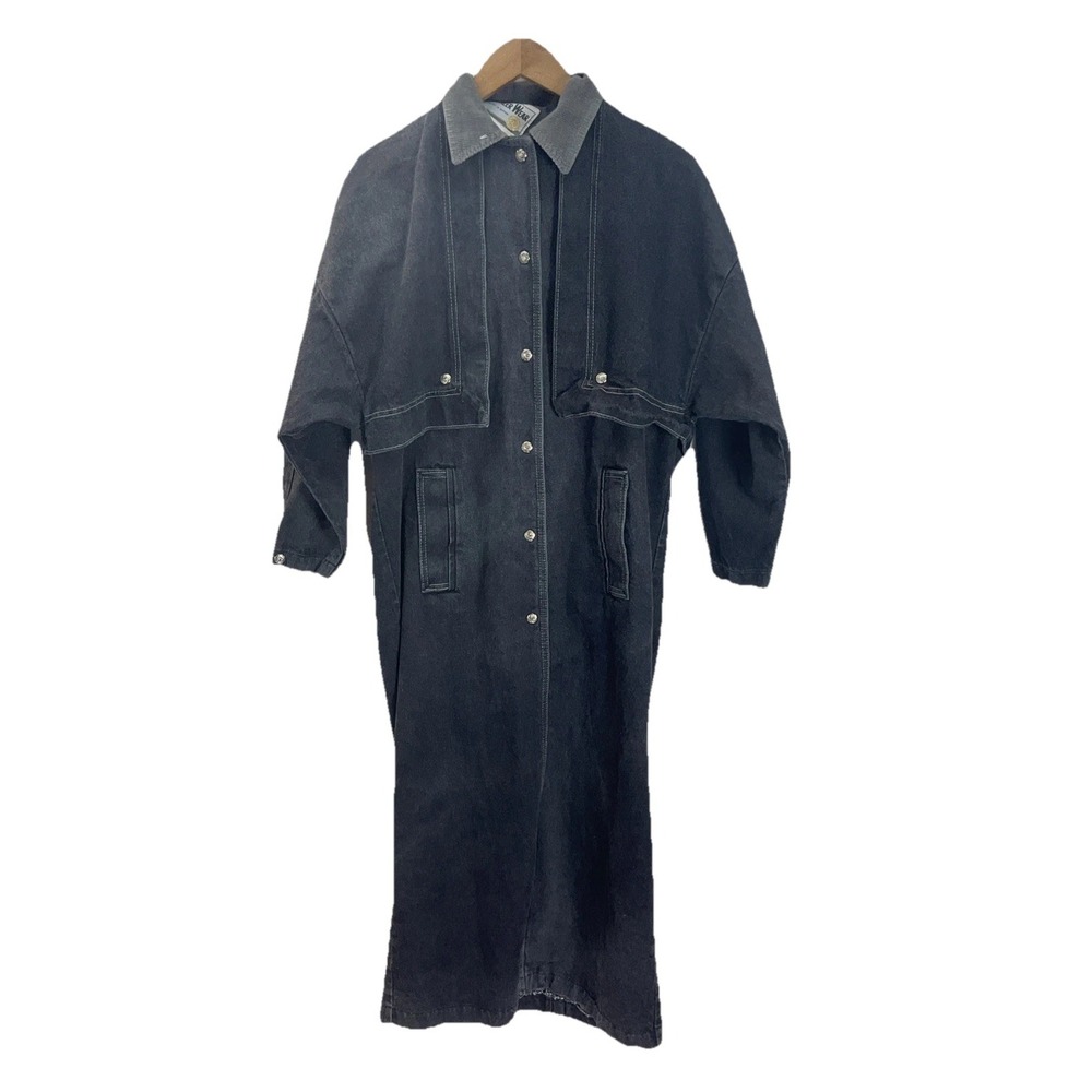 VTG womens size 6‎ Pioneer Wear Duster Jacket Denim Western Cowgirl cosplay